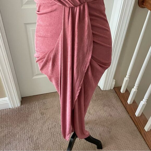 Lulu’s Dreamy Date Rose Pink Midi Dress - Picture 4 of 7